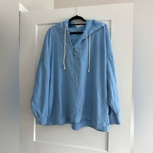 Aerie Light Blue Summer Hoodie Size XL